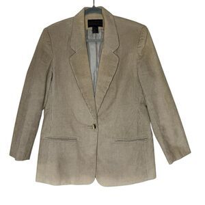 Vintage Herman Geist Women’s Classic Camel Corduroy One Button Blazer Size 10